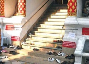 Footwear Inside Temple